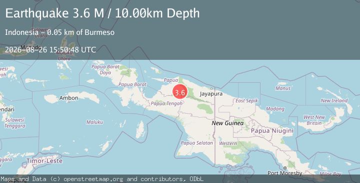 Map of West Papua, Indonesia