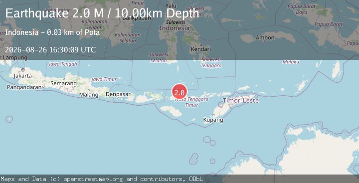 Map of Flores Region, Indonesia