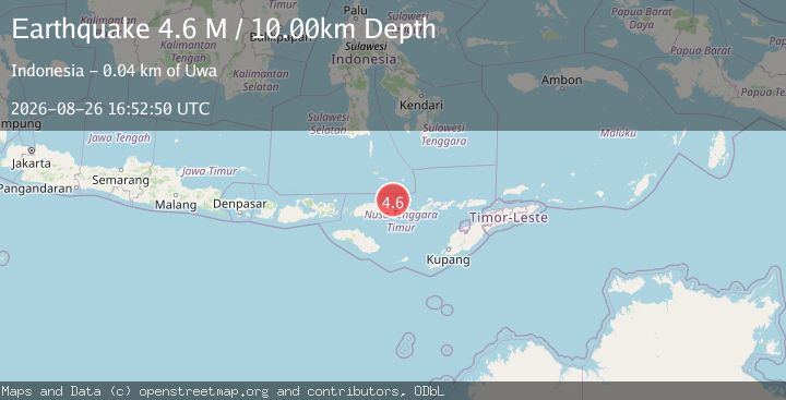 Map of Flores Region, Indonesia