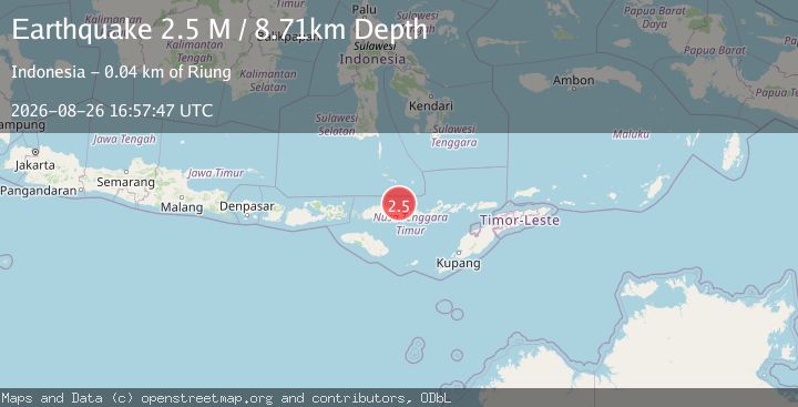 Map of Flores Region, Indonesia