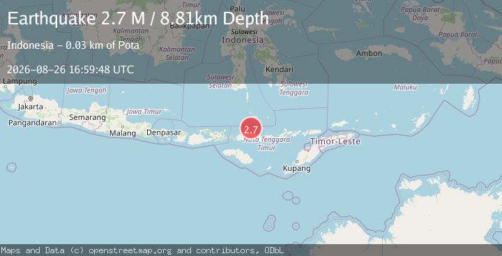 Map of Flores Region, Indonesia