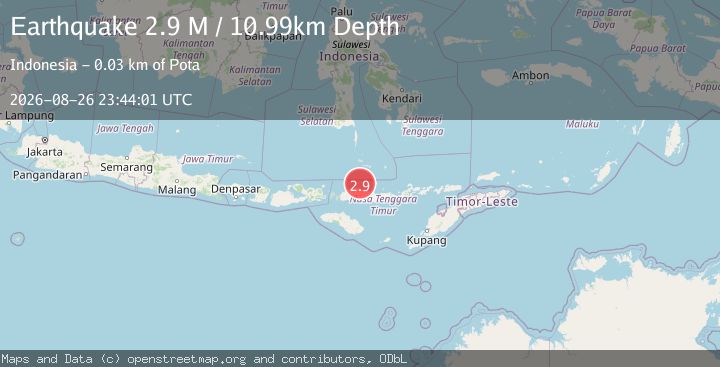 Map of Flores Region, Indonesia
