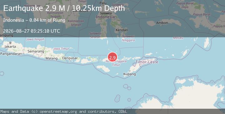 Map of Flores Region, Indonesia