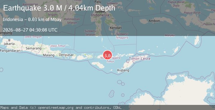 Map of Flores Region, Indonesia