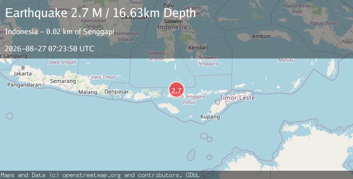 Map of Flores Region, Indonesia