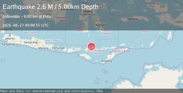 Map of Flores Region, Indonesia
