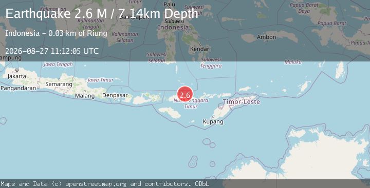 Map of Flores Region, Indonesia