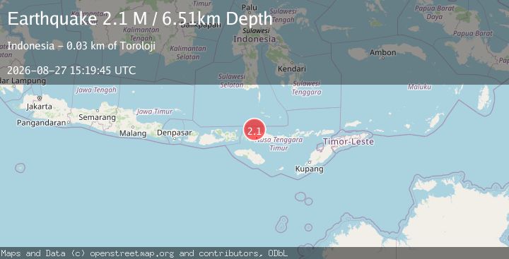 Map of Flores Region, Indonesia