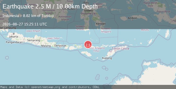 Map of Flores Region, Indonesia