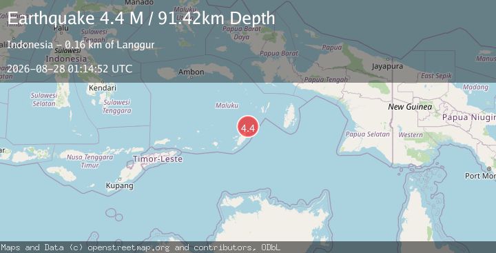 Map of Tanimbar Islands Region, Indonesia