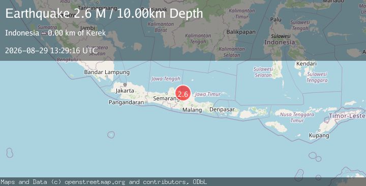 Map of Java, Indonesia