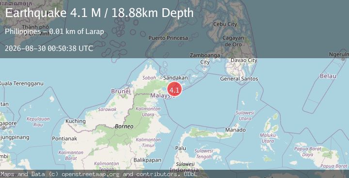 Map of Sulu Archipelago, Philippines