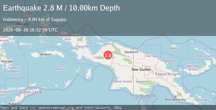 Map of West Papua, Indonesia