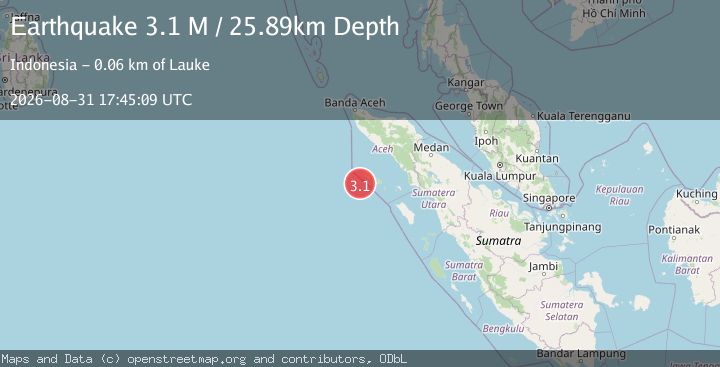 Map of Off West Coast of Northern Sumatra