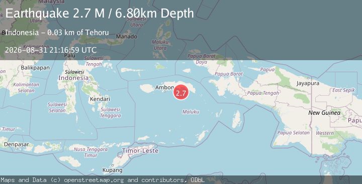 Map of Seram, Indonesia