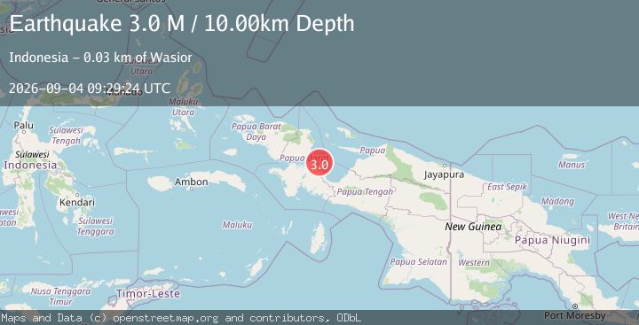 Map of West Papua Region, Indonesia
