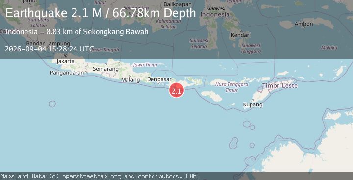 Map of Sumbawa Region, Indonesia