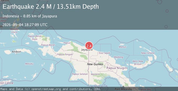 Map of Near North Coast of Papua New Guinea