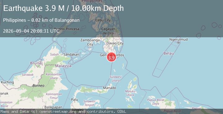 Map of Mindanao, Philippines