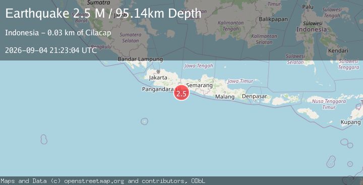 Map of Java, Indonesia