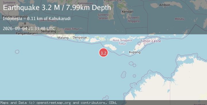 Map of South of Sumbawa, Indonesia
