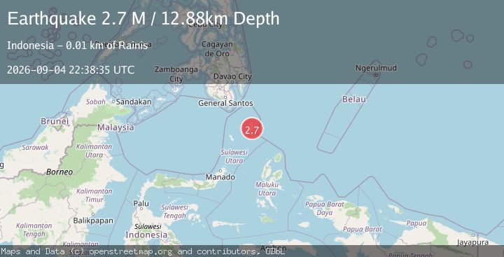 Map of Talaud Islands, Indonesia
