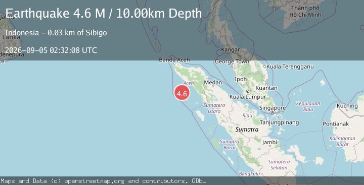 Map of Northern Sumatra, Indonesia