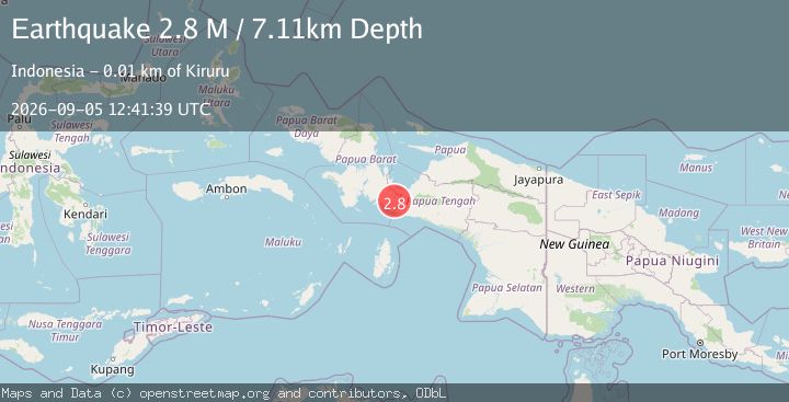 Map of West Papua Region, Indonesia