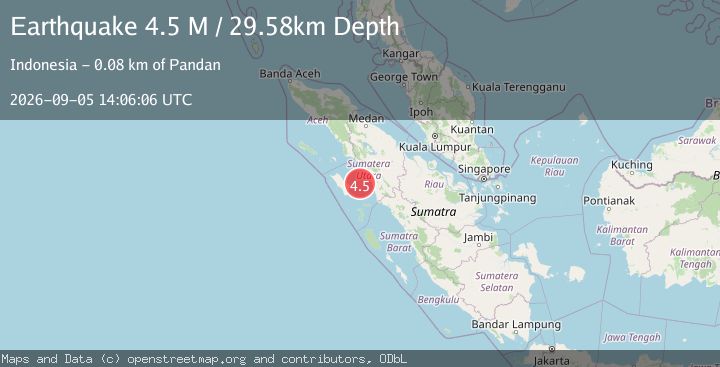 Map of Northern Sumatra, Indonesia