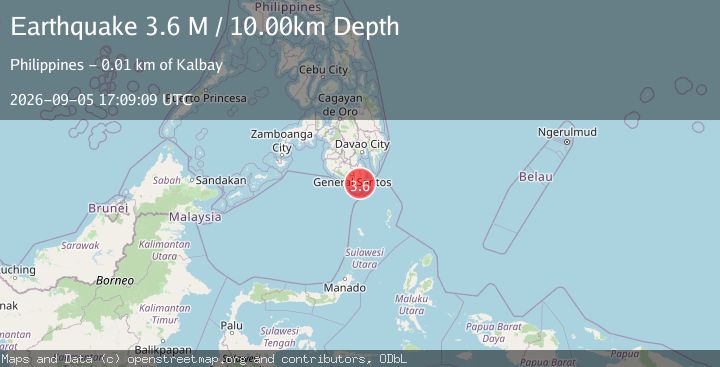 Map of Mindanao, Philippines