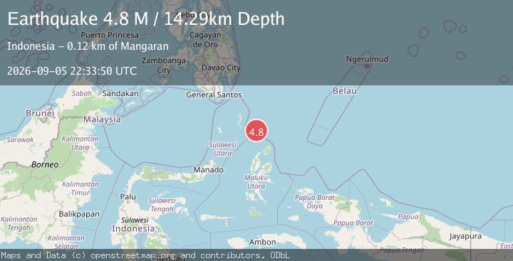 Map of Talaud Islands, Indonesia