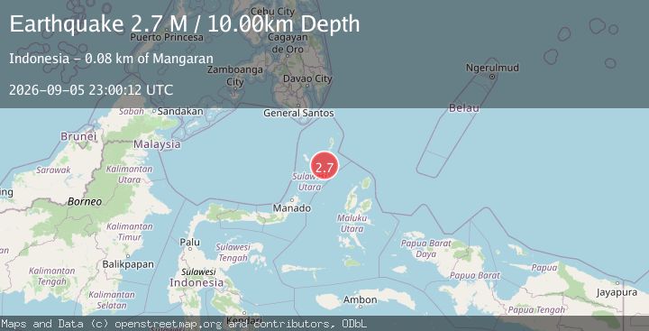 Map of Talaud Islands, Indonesia