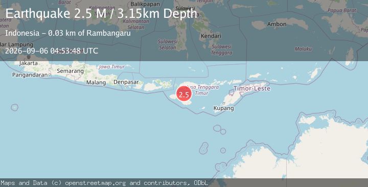 Map of Sumba Region, Indonesia