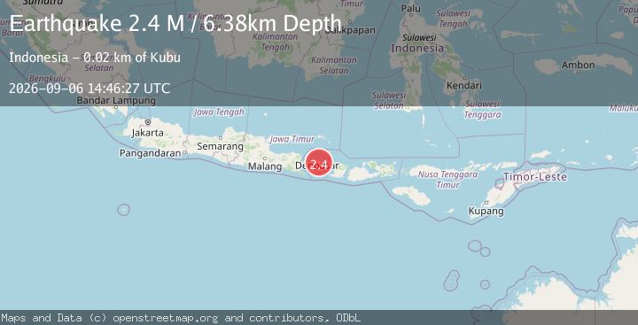 Map of Bali Region, Indonesia