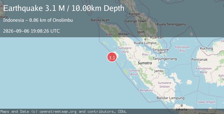 Map of Northern Sumatra, Indonesia