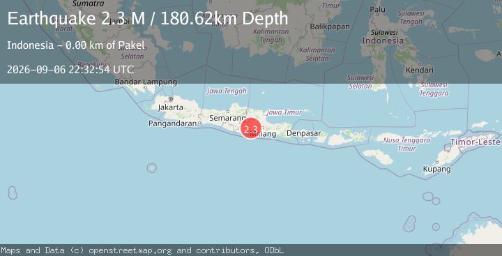 Map of Java, Indonesia