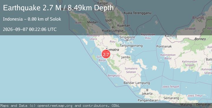 Map of Southern Sumatra, Indonesia
