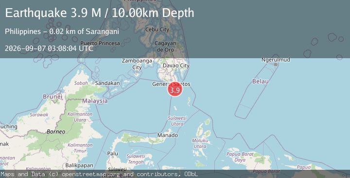 Map of Mindanao, Philippines