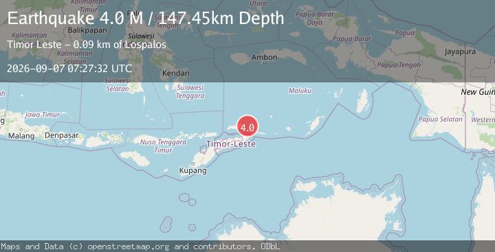 Map of Banda Sea