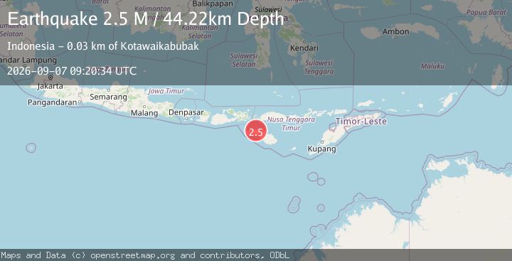 Map of Sumba Region, Indonesia
