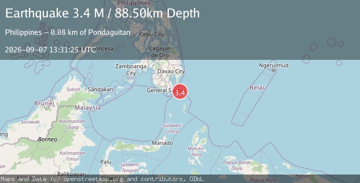 Map of Mindanao, Philippines