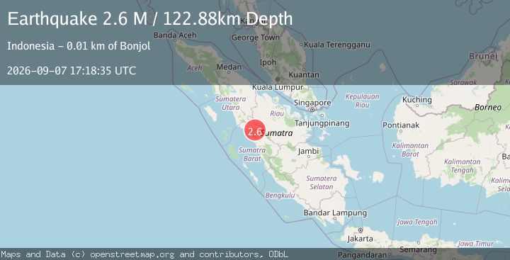 Map of Northern Sumatra, Indonesia