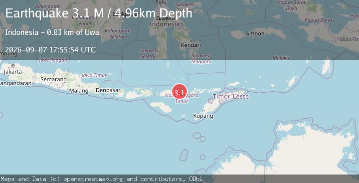 Map of Flores Region, Indonesia