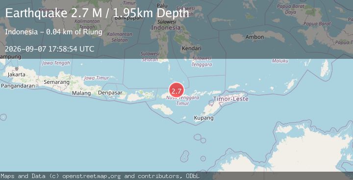 Map of Flores Region, Indonesia