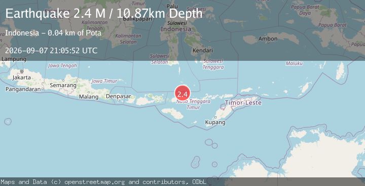 Map of Flores Region, Indonesia