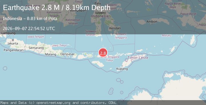 Map of Flores Region, Indonesia