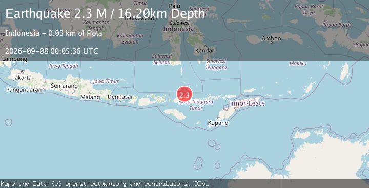 Map of Flores Region, Indonesia