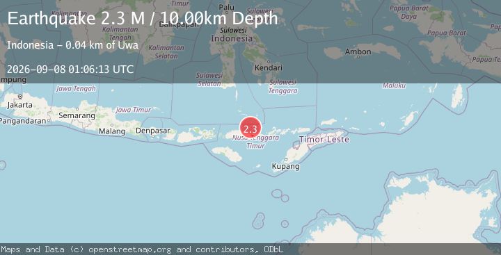 Map of Flores Region, Indonesia