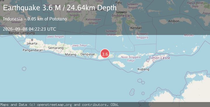Map of Sumbawa Region, Indonesia