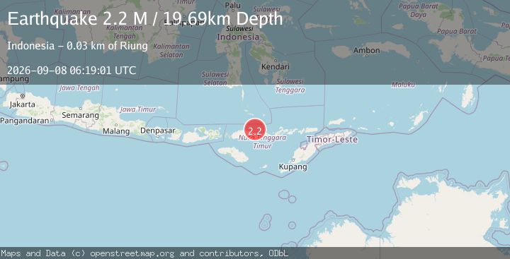 Map of Flores Region, Indonesia